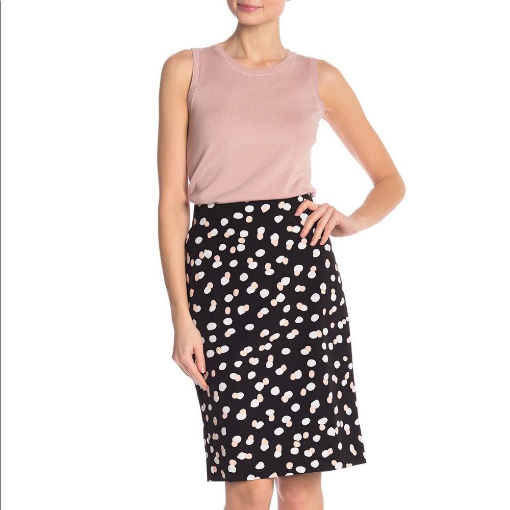 Philosophy Apparel Polka Dot Vented Pencil Skirt - Picture 4 of 10